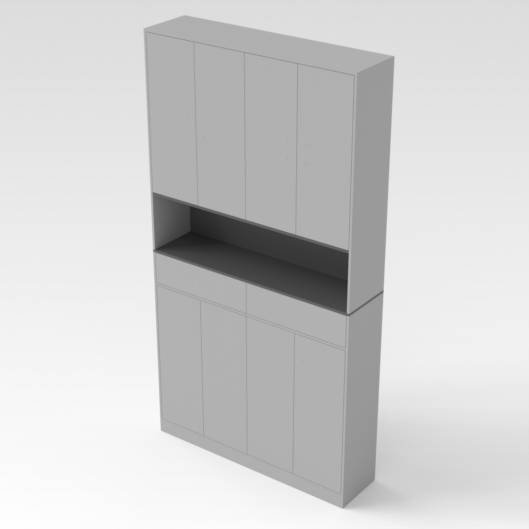 Light Gray & Sky Gray Sideboard
