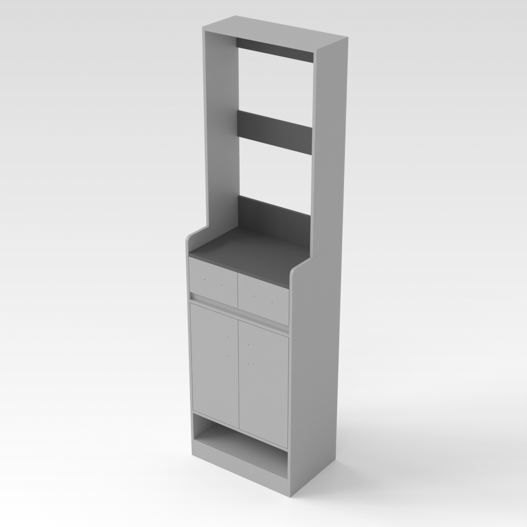 Light Gray & Sky Gray Riser Shelf