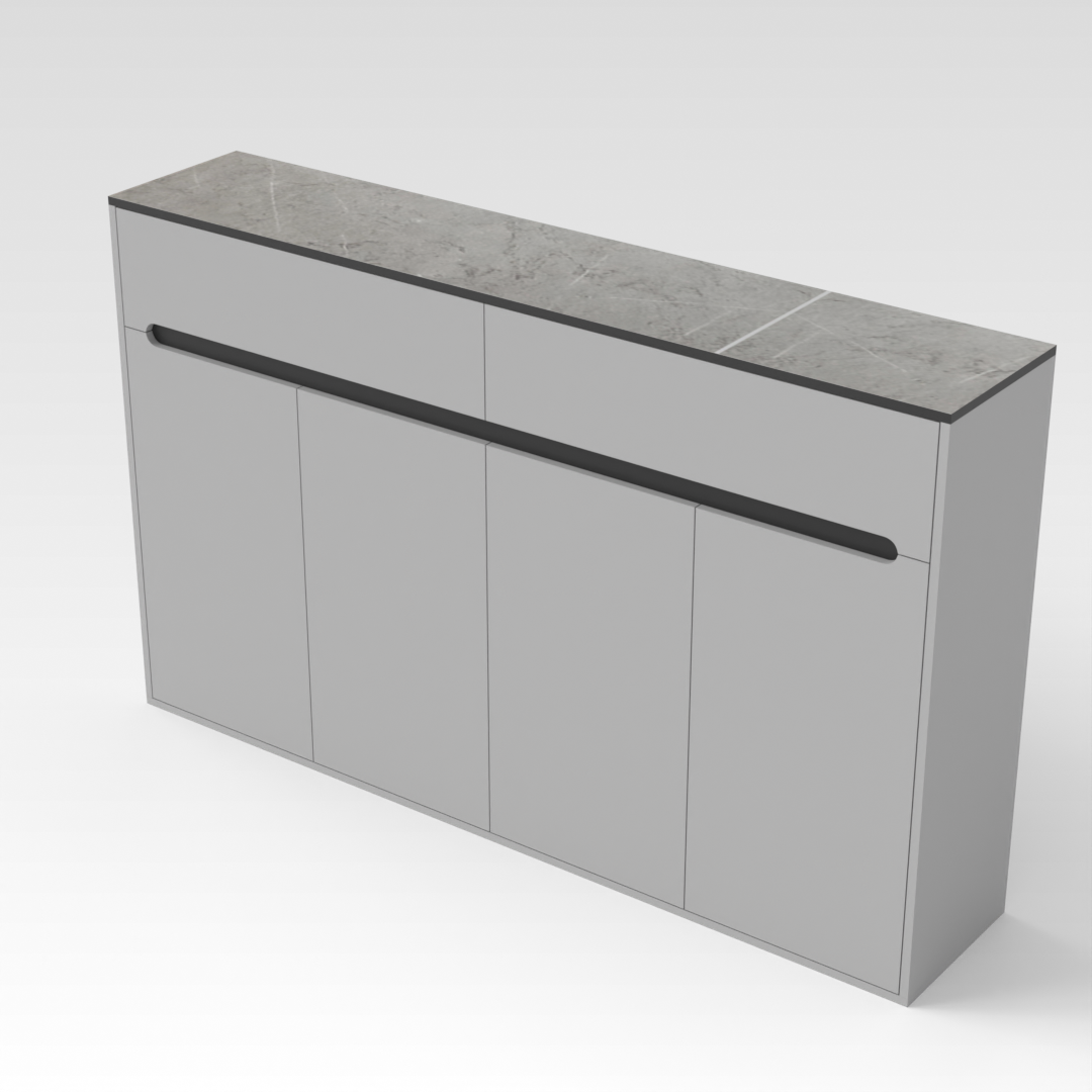 Light Gray Shoe Cabinet