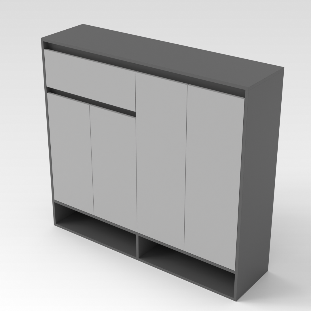 Sky Gray Shoe Cabinet