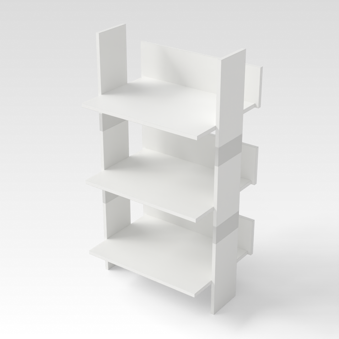 Warm White Storage Rack