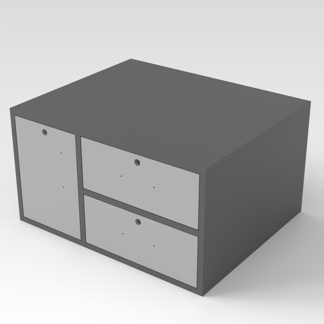 Sky Gray & Light Gray File Cabinet