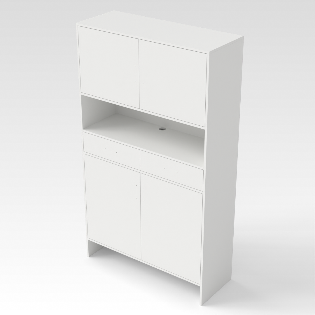 Warm White Storage Cabinet