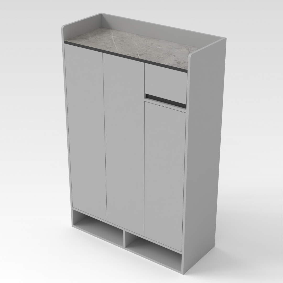 Light Gray Shoe Cabinet