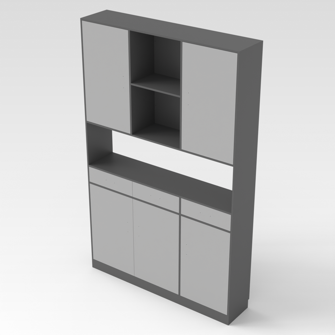 Sky Gray & Light Gray Sideboard