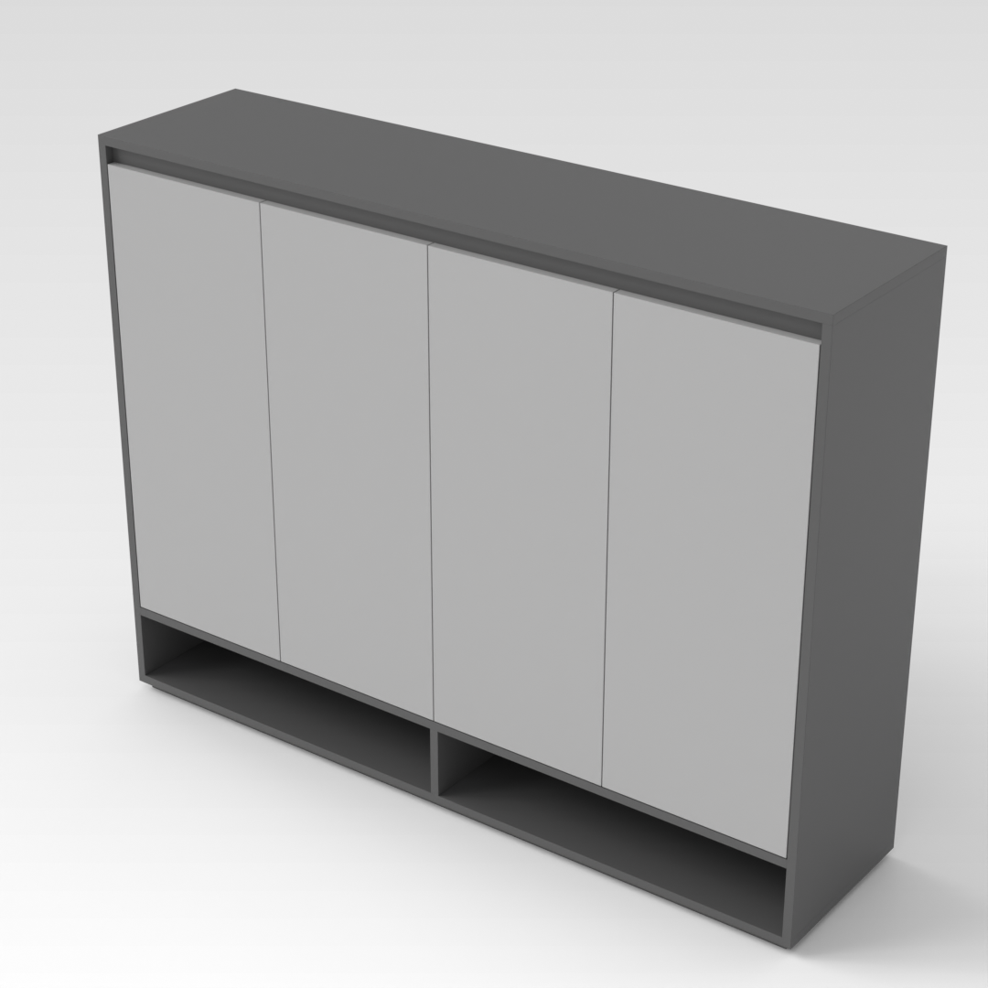 Sky Gray & Light Gray Shoe Cabinet