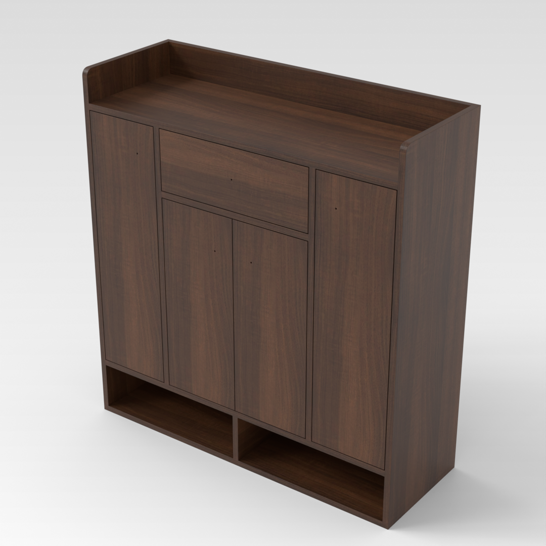 Prairie Oak Shoe Cabinet