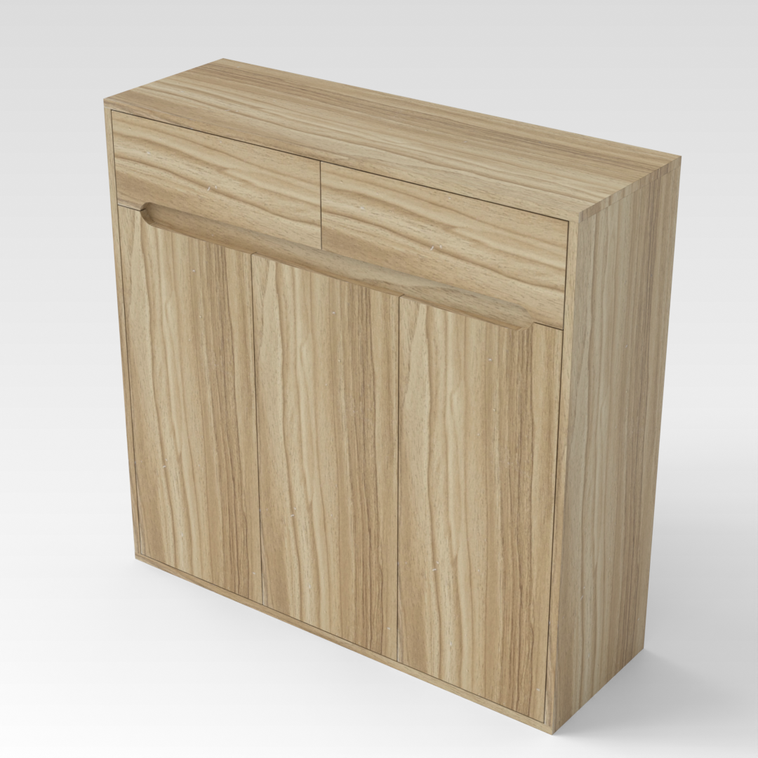 Country Oak Shoe Cabinet