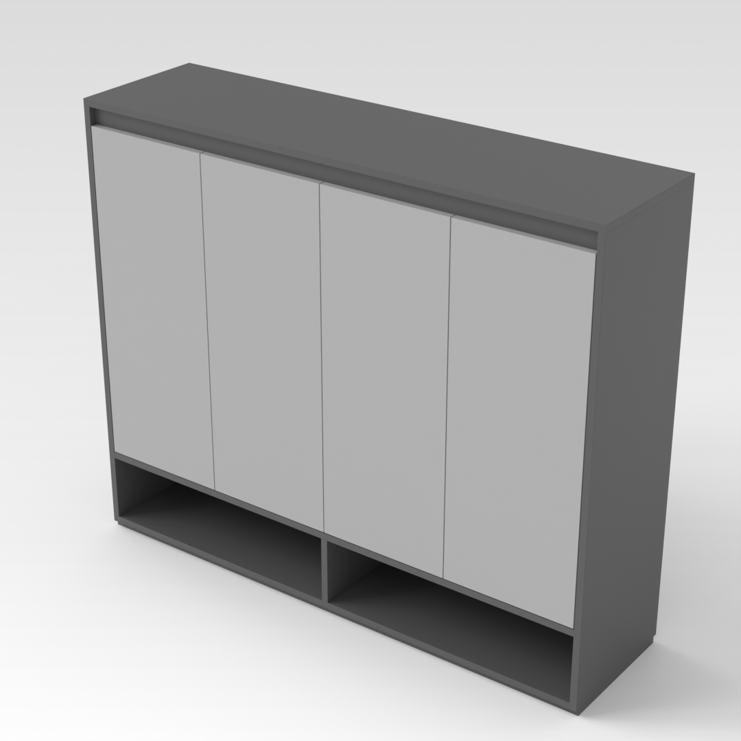Sky Gray & Light Gray Shoe Cabinet