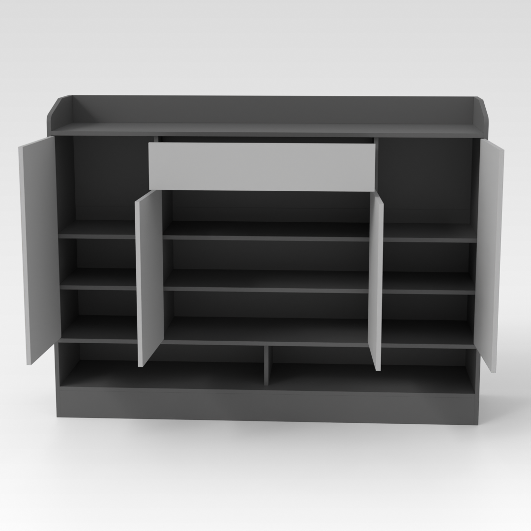 Sky Gray & Light Gray Shoe Cabinet