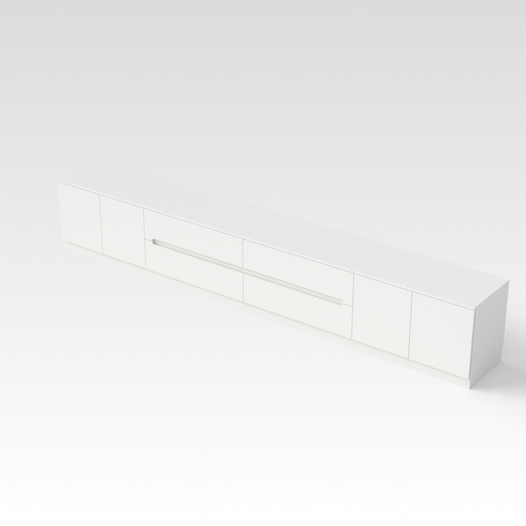 Warm White TV Stand