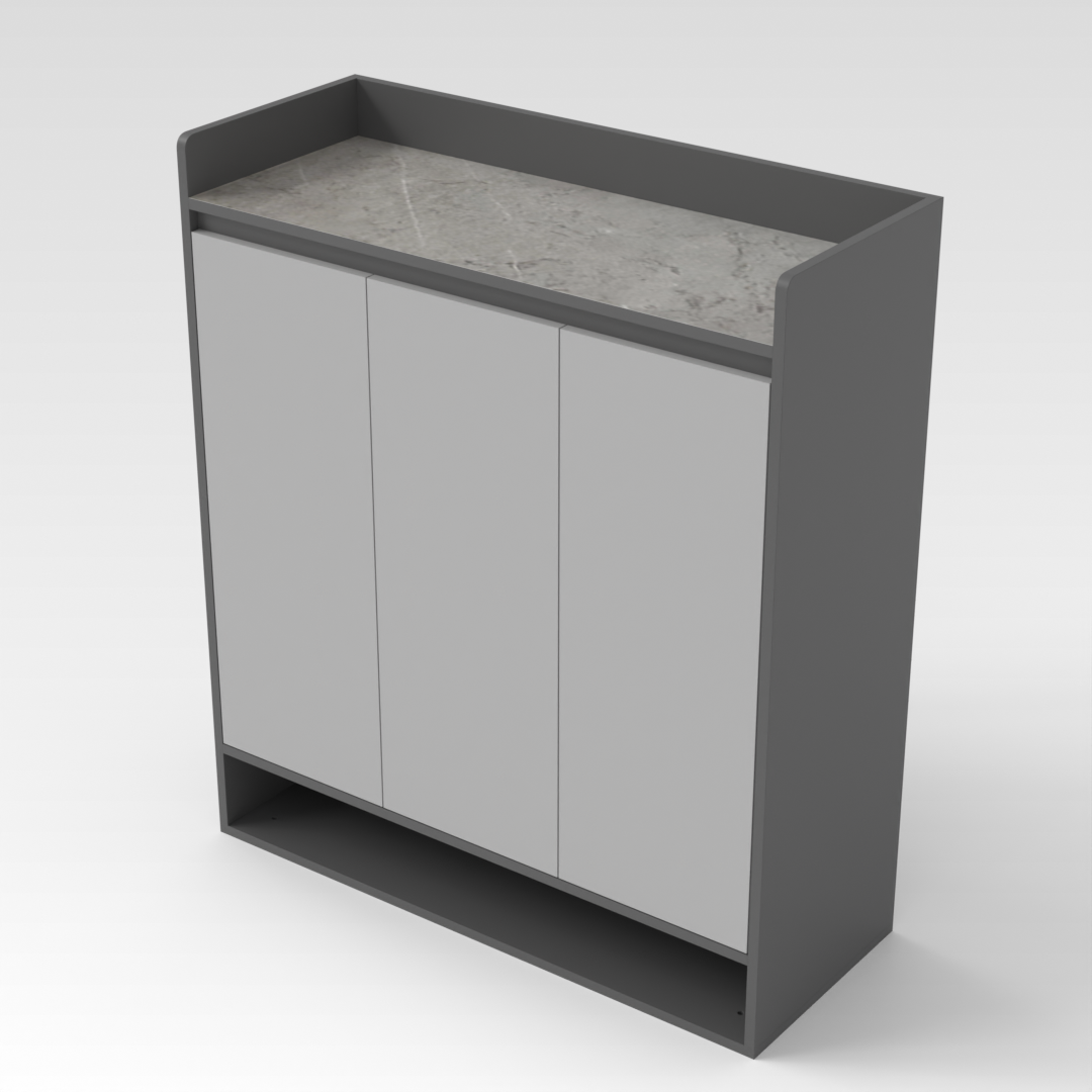 Sky Gray & Light Gray Shoe Cabinet