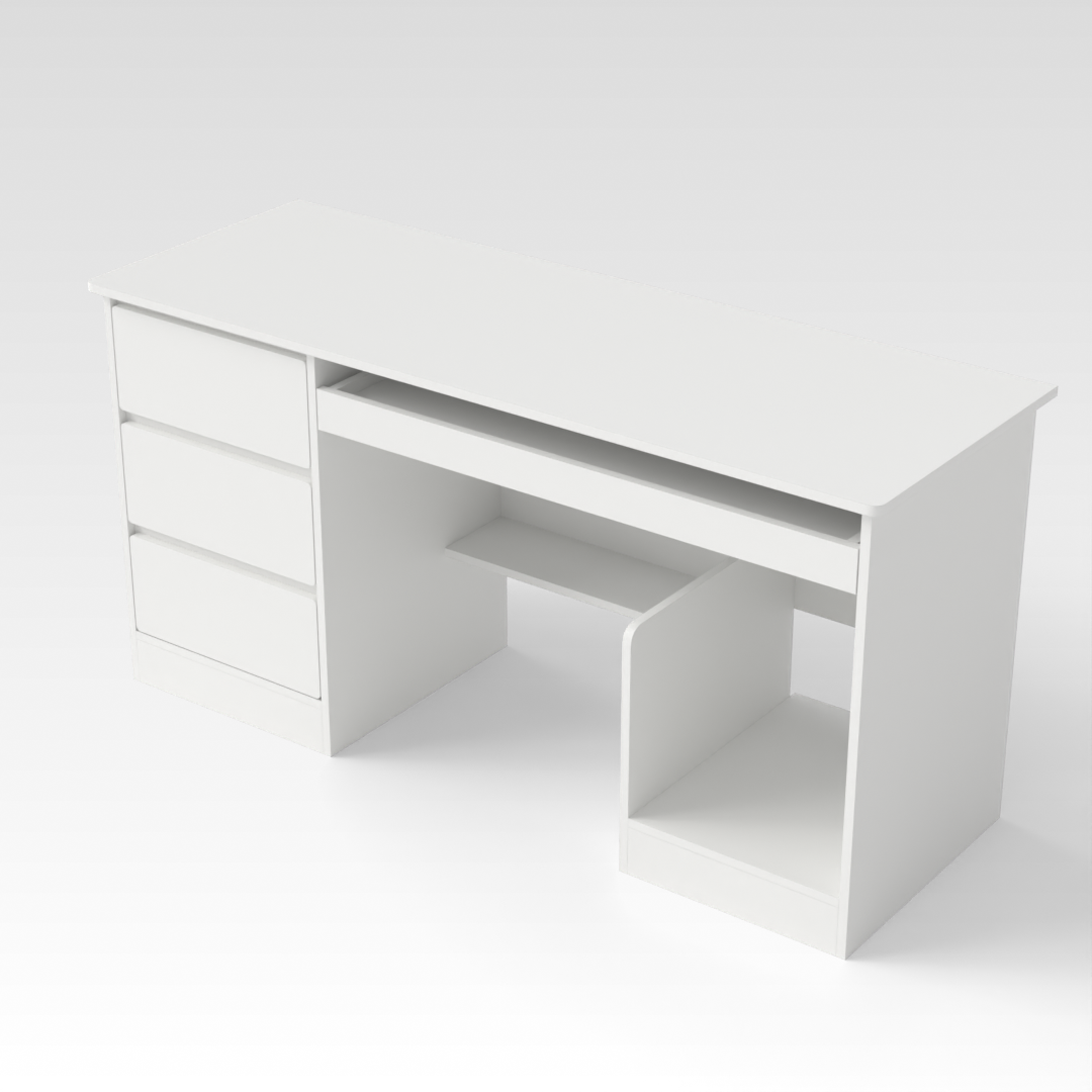 Warm White Computer Desk