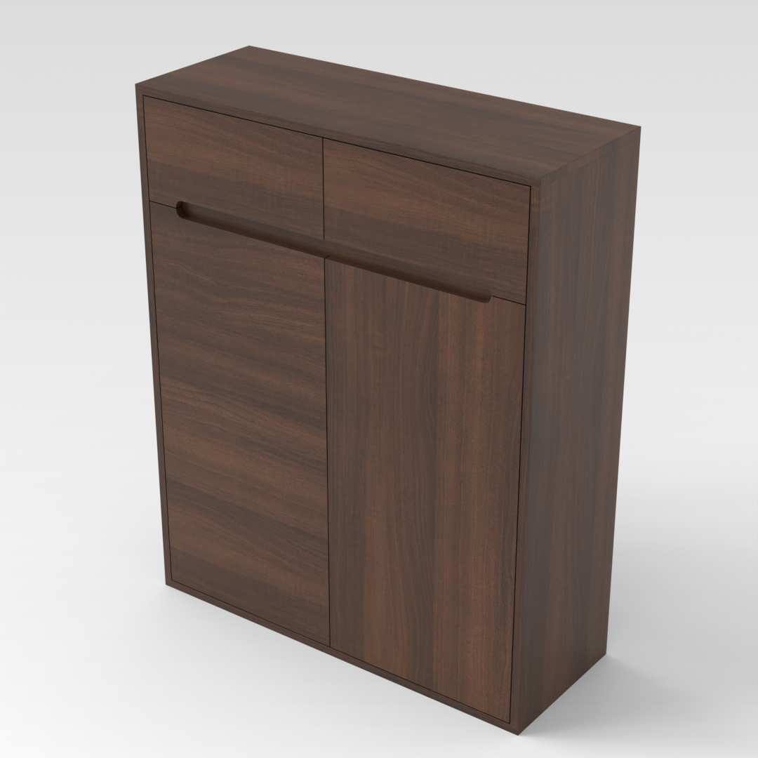 Prairie Oak Shoe Cabinet