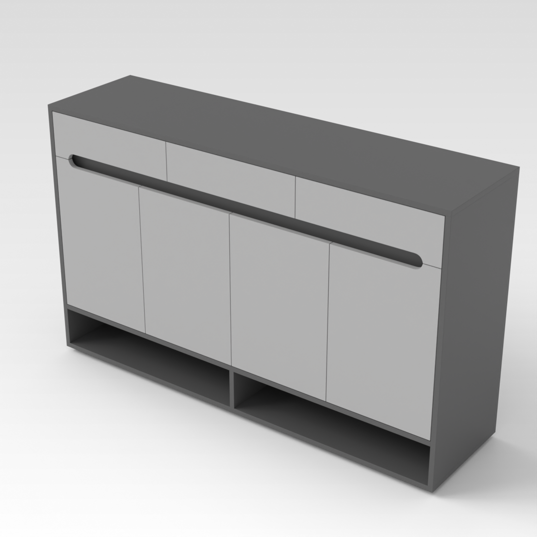Sky Gray Shoe Cabinet