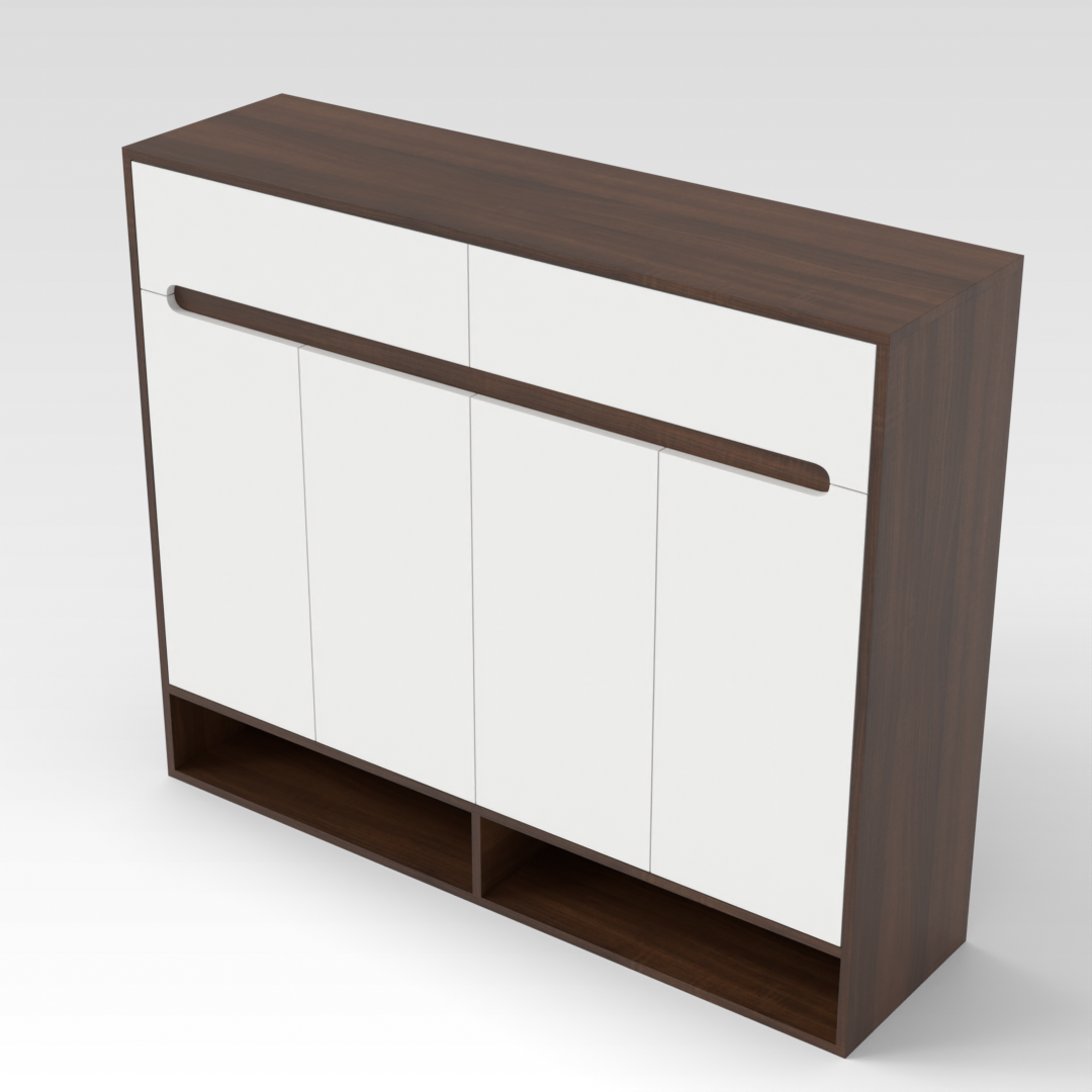 Prairie Oak Shoe Cabinet