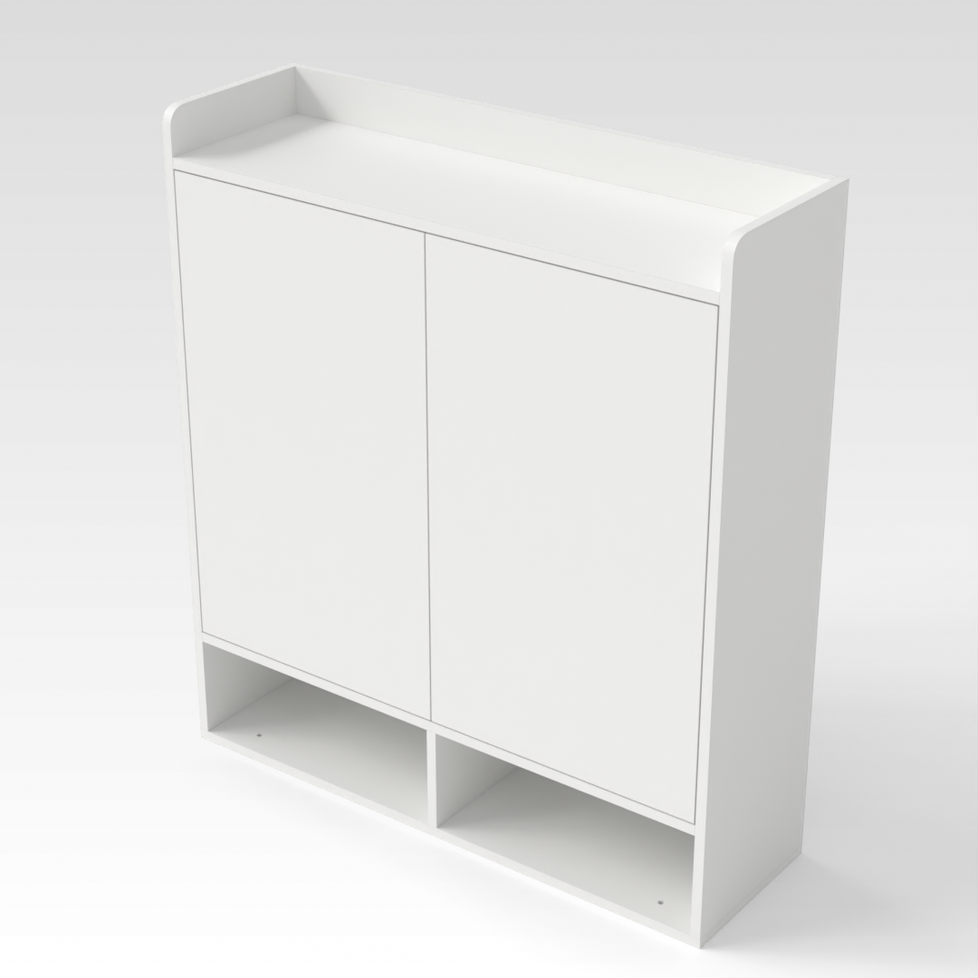 Warm White Shoe Cabinet