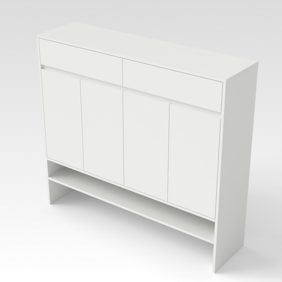 Warm White Shoe Cabinet