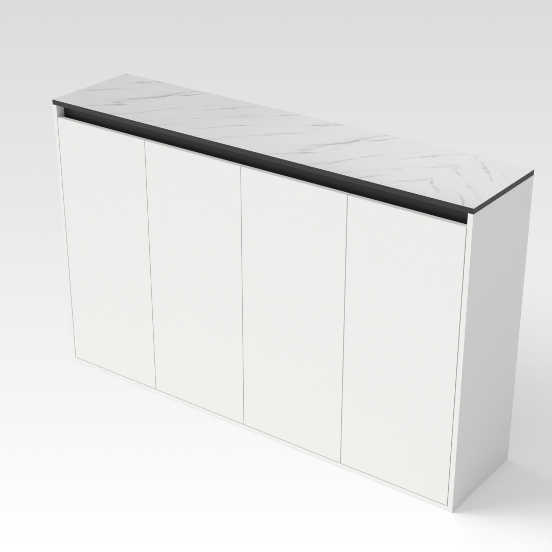 Warm White Shoe Cabinet