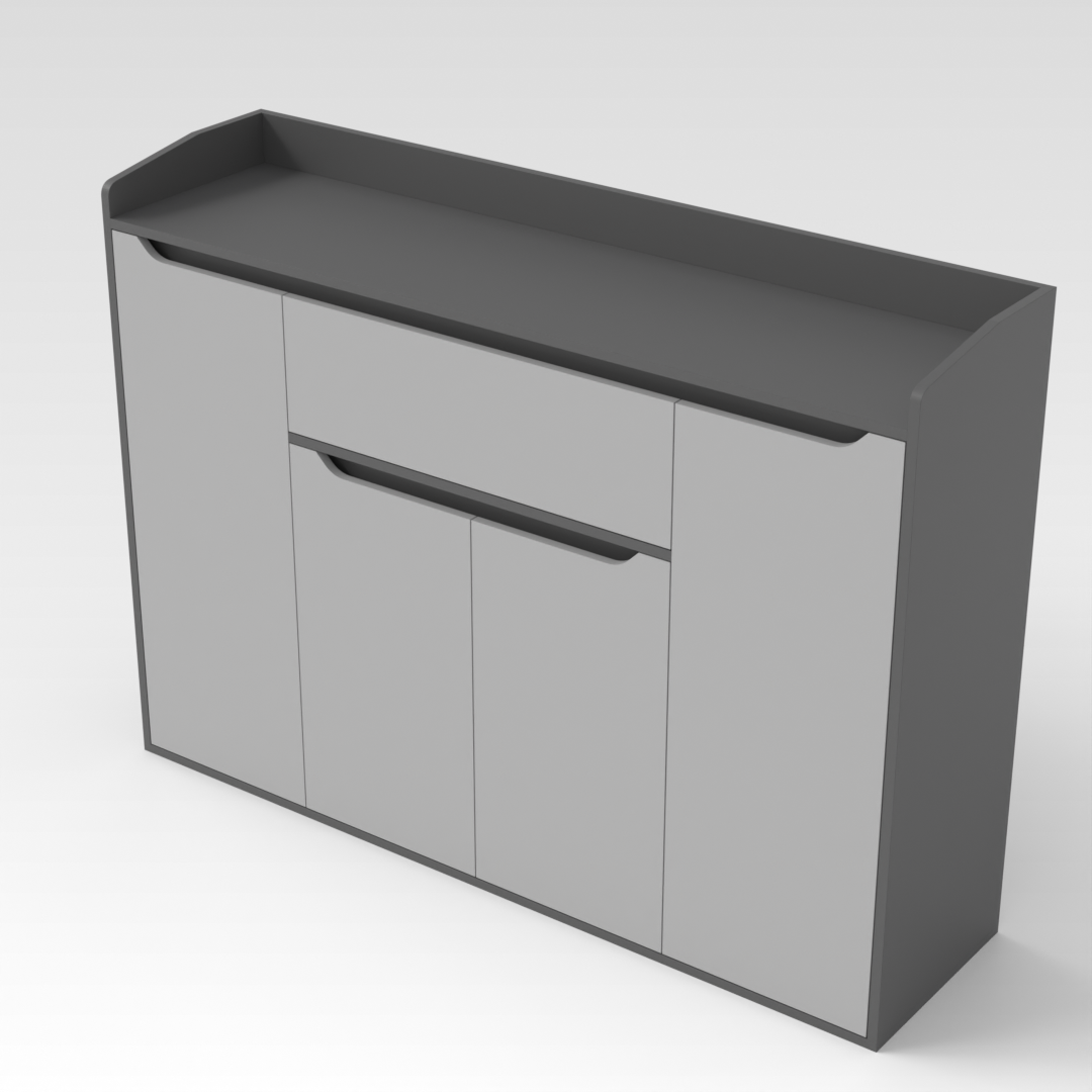 Sky Gray Shoe Cabinet