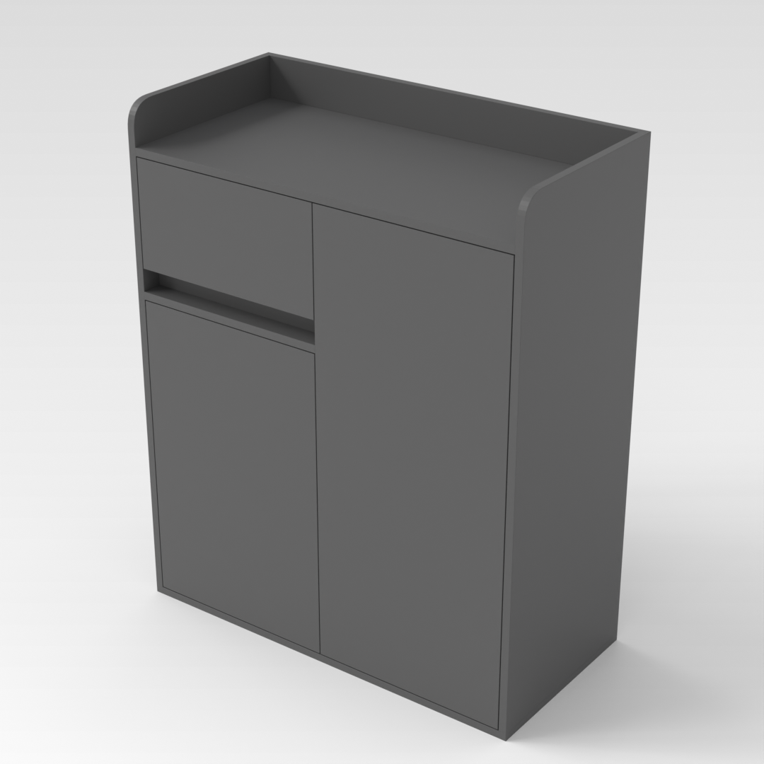 Sky Gray Shoe Cabinet