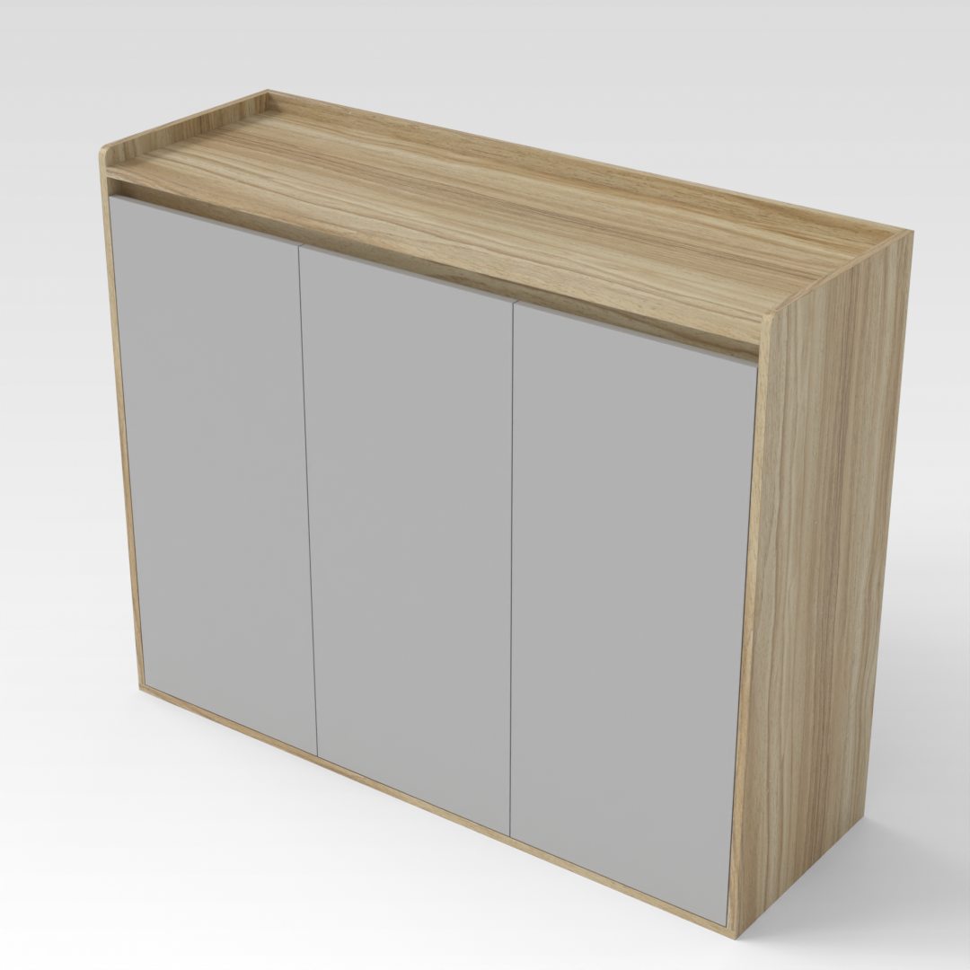 Country Oak Shoe Cabinet