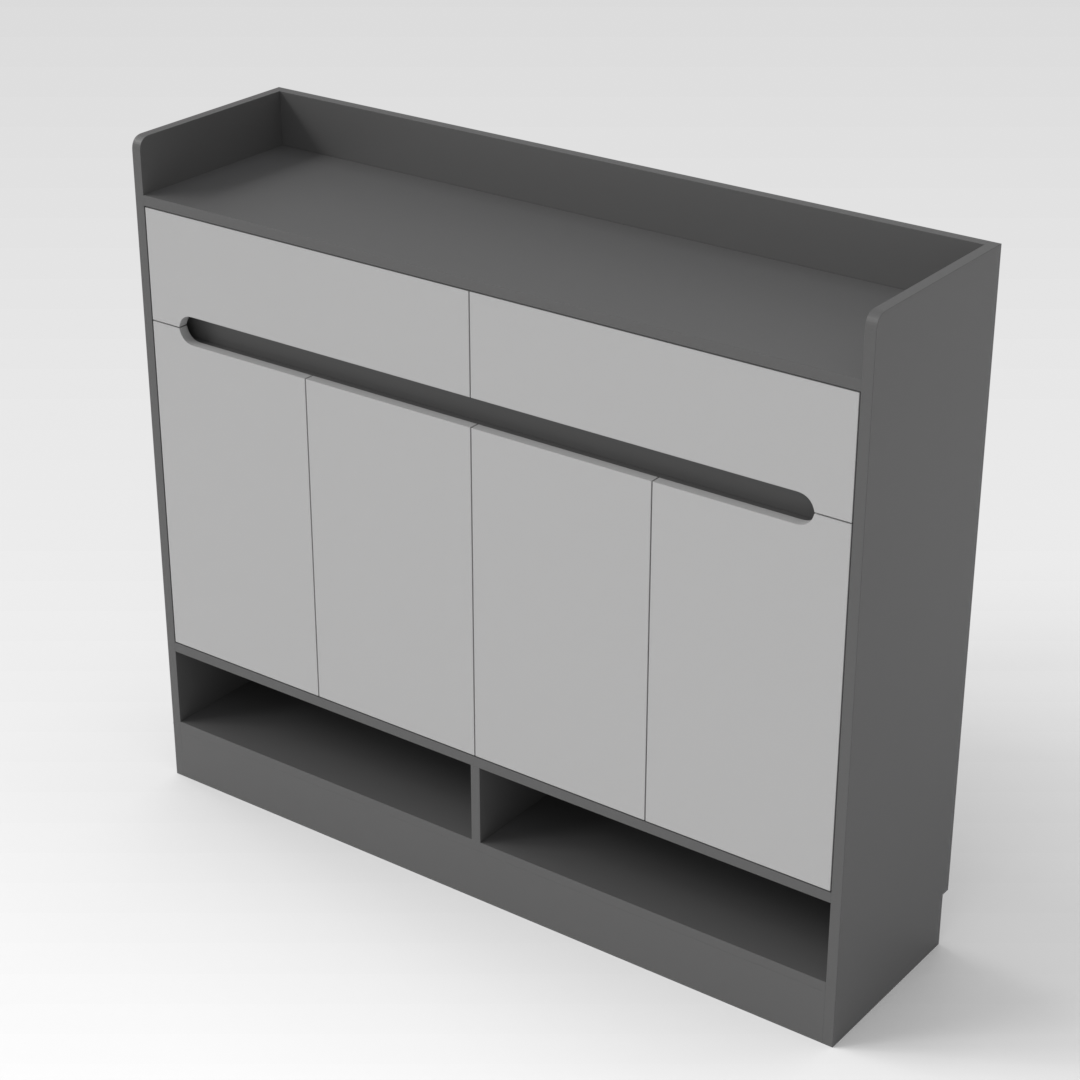 Sky Gray Shoe Cabinet