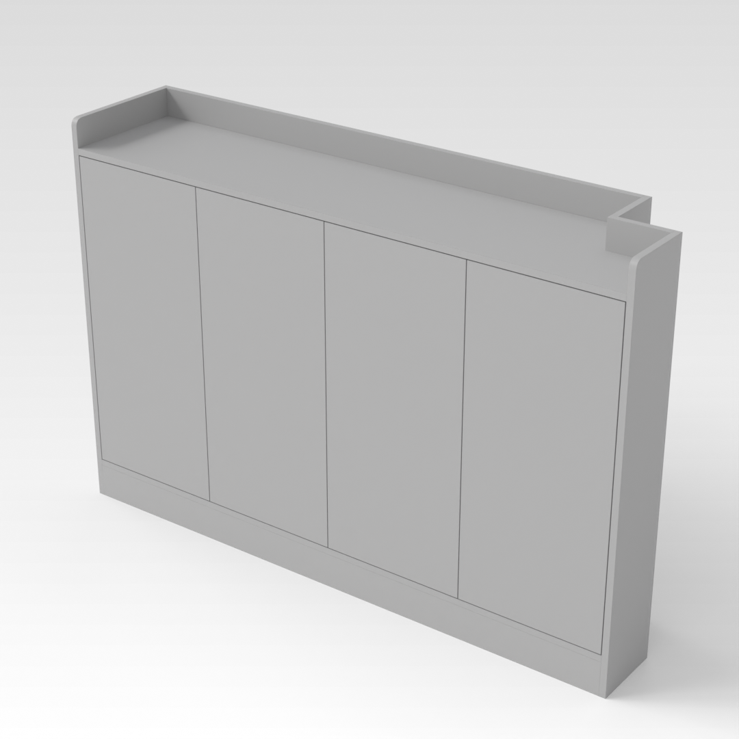 Light Gray Shoe Cabinet