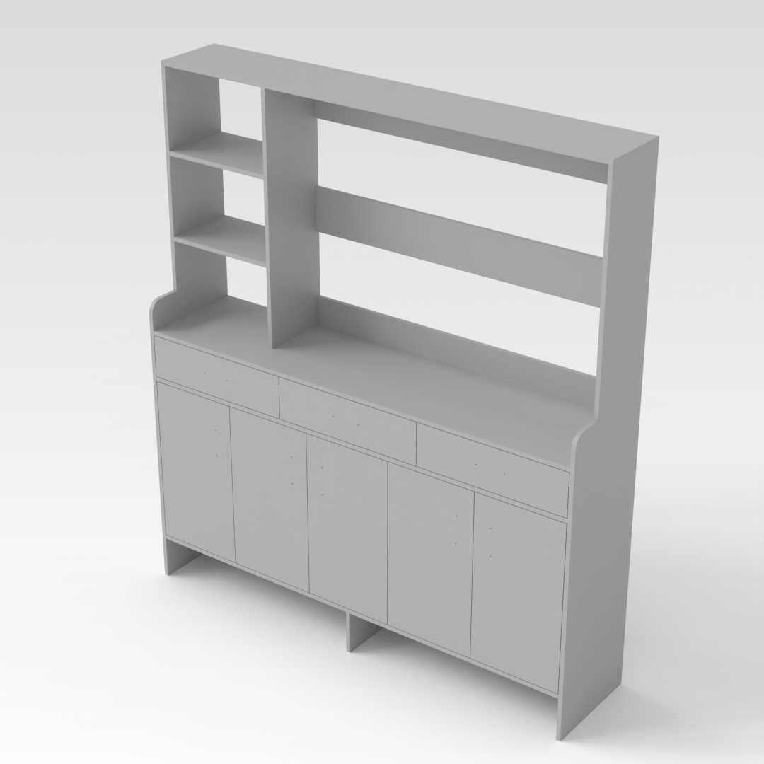 Light Gray Shoe Cabinet