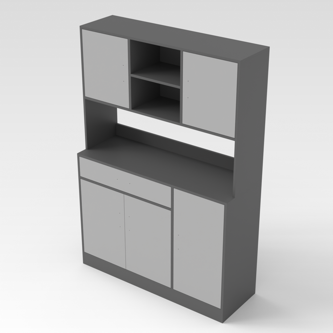 Sky Gray & Light Gray Dresser