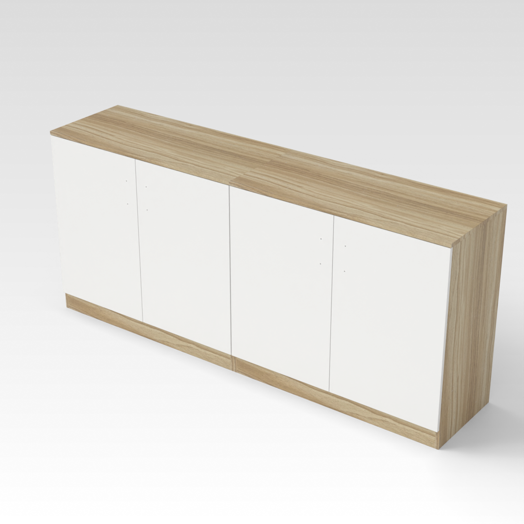 Country Oak & Warm White Shoe Cabinet