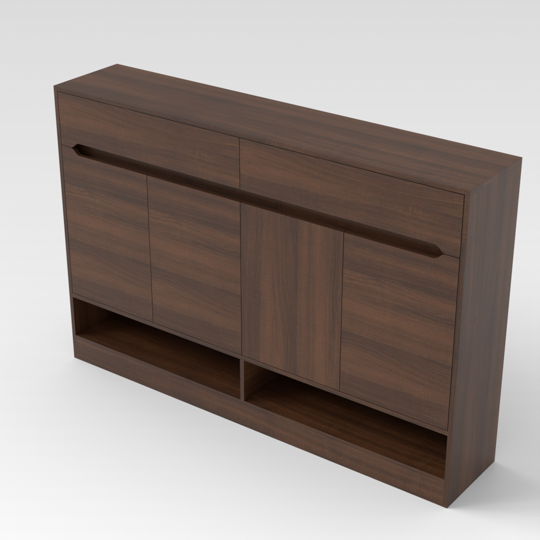 Prairie Oak Shoe Cabinet