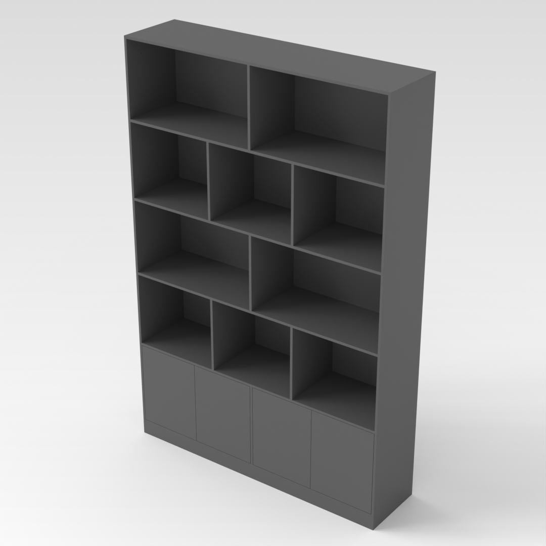 Sky Gray Bookcase