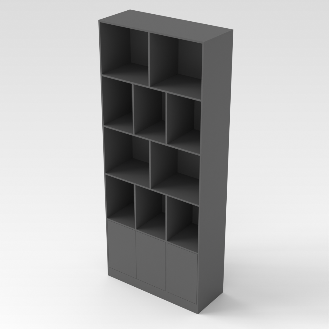 Sky Gray Bookcase