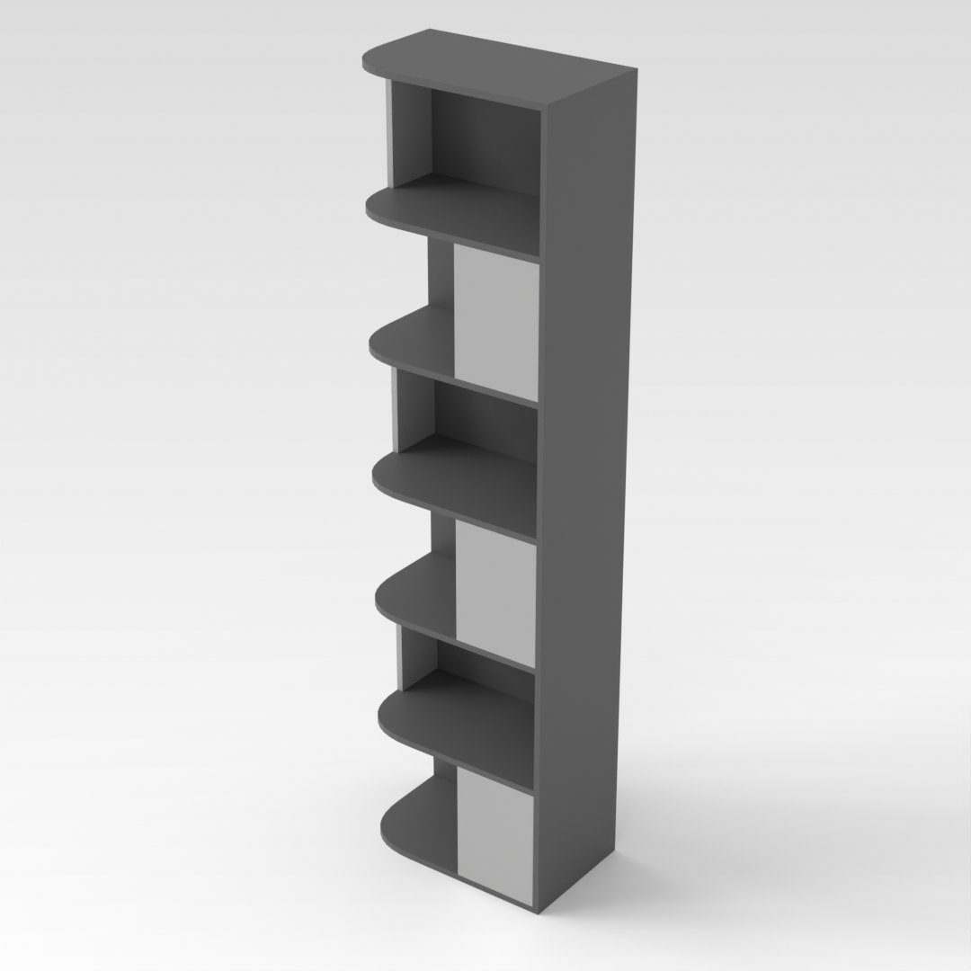 Sky Gray & Light Gray Bookshelf