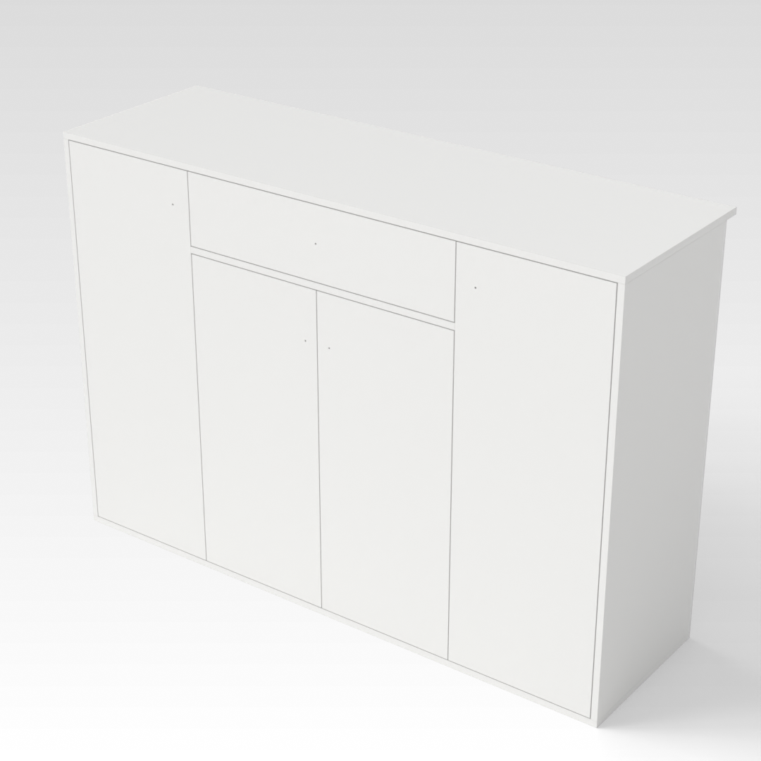 Warm White Shoe Cabinet