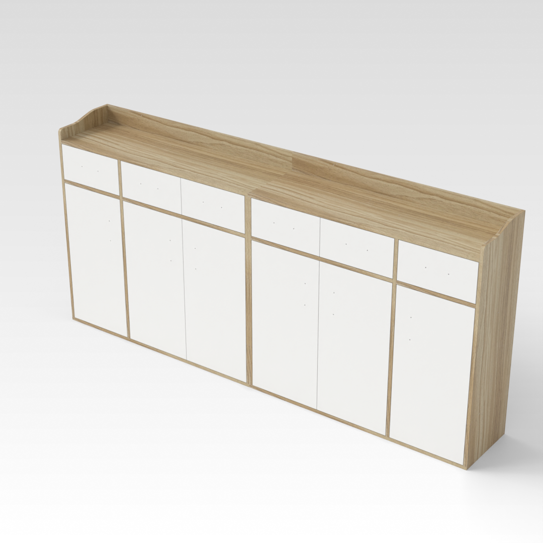 Country Oak & Warm White Shoe Cabinet