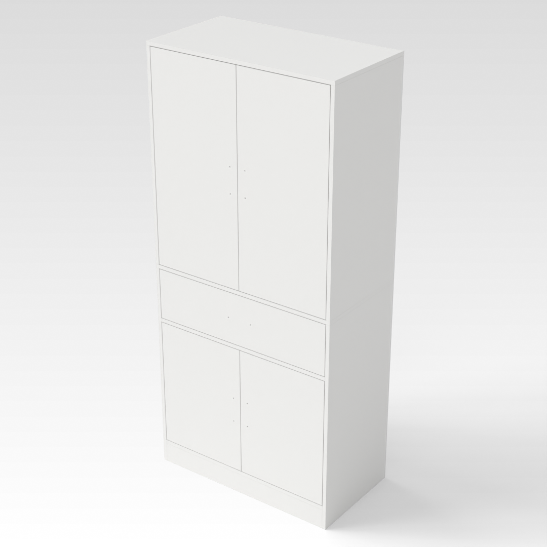 Warm White Storage Cabinet