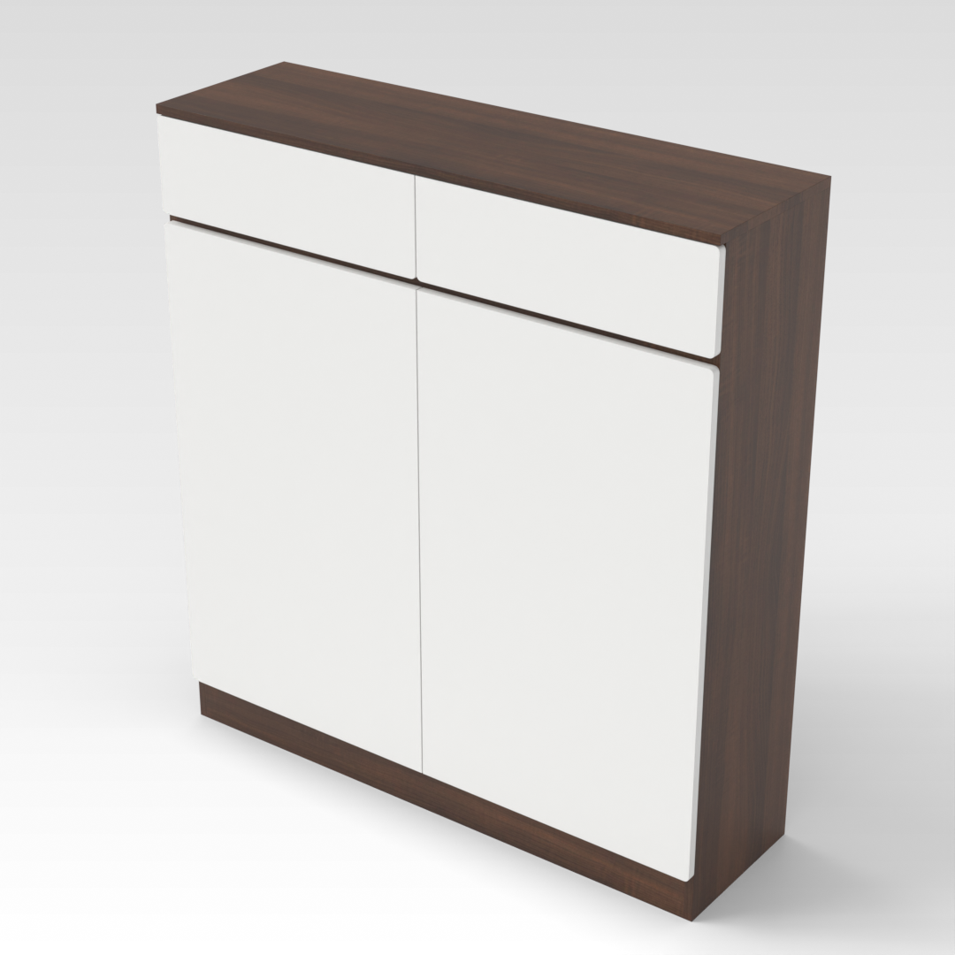 Prairie Oak & Warm White Sideboard