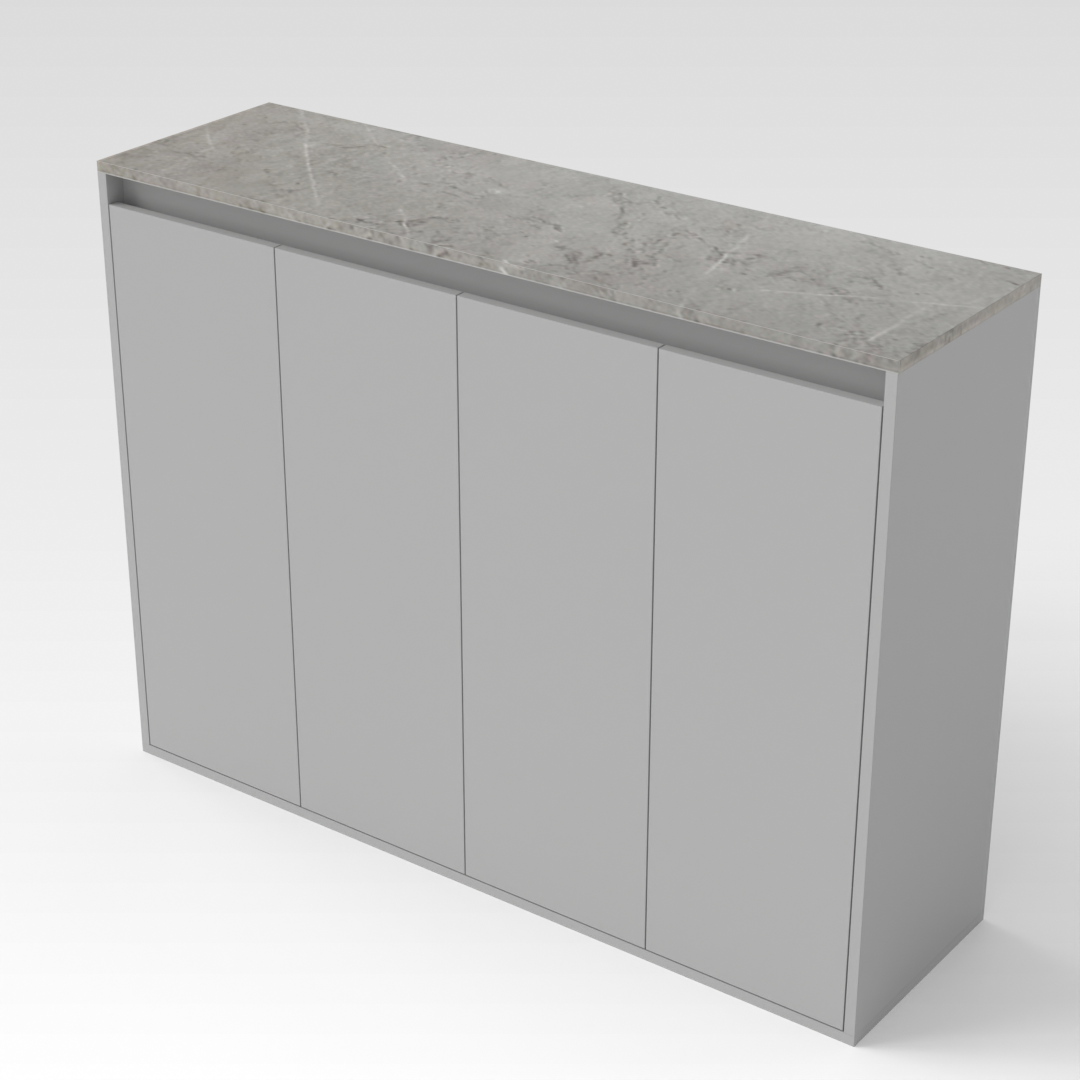 Light Gray Shoe Cabinet