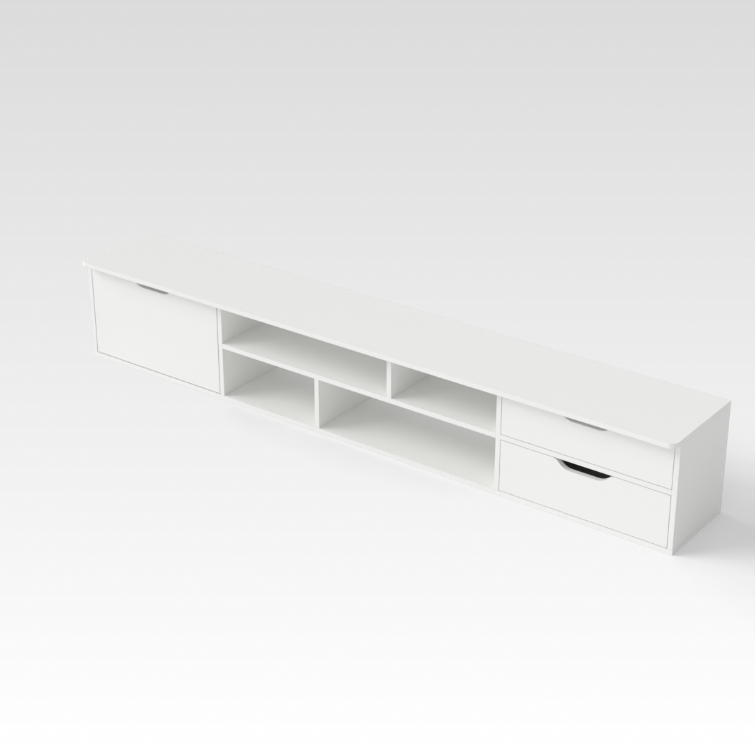 Warm White TV Stand