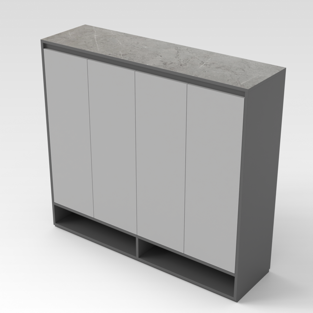 Sky Gray & Light Gray Shoe Cabinet