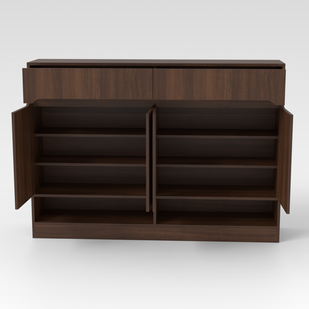 Prairie Oak Shoe Cabinet