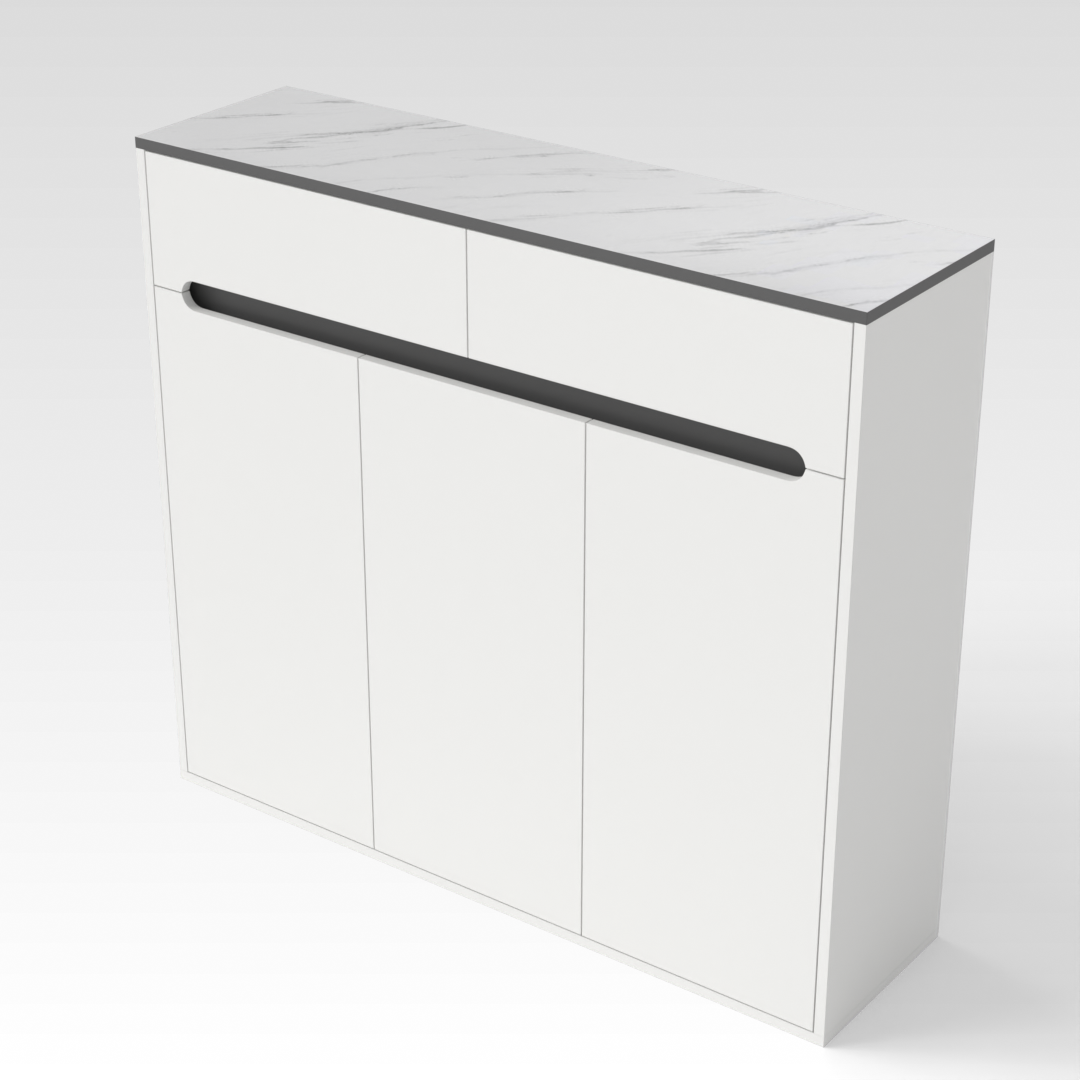Warm White Shoe Cabinet