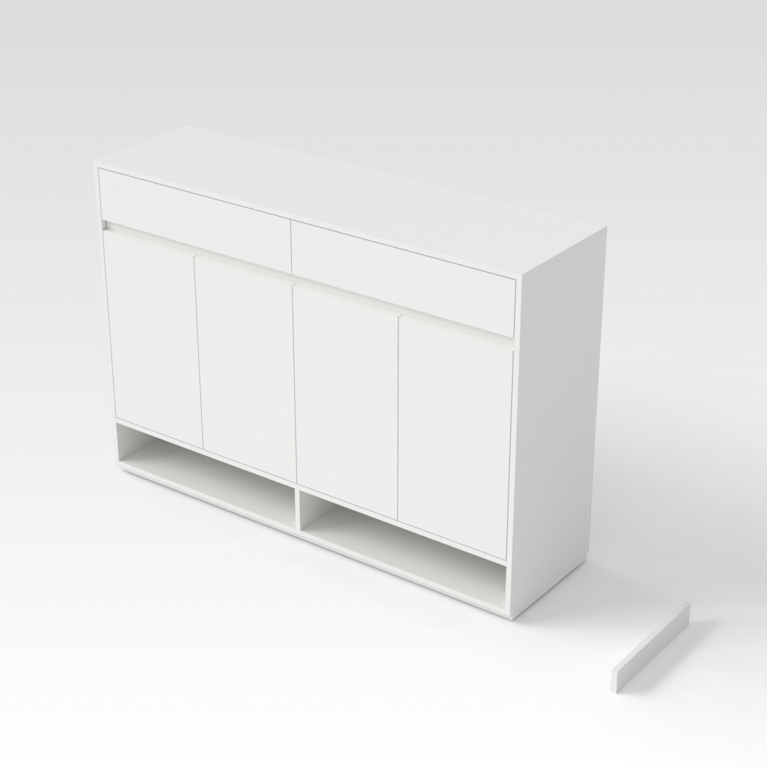Warm White Shoe Cabinet