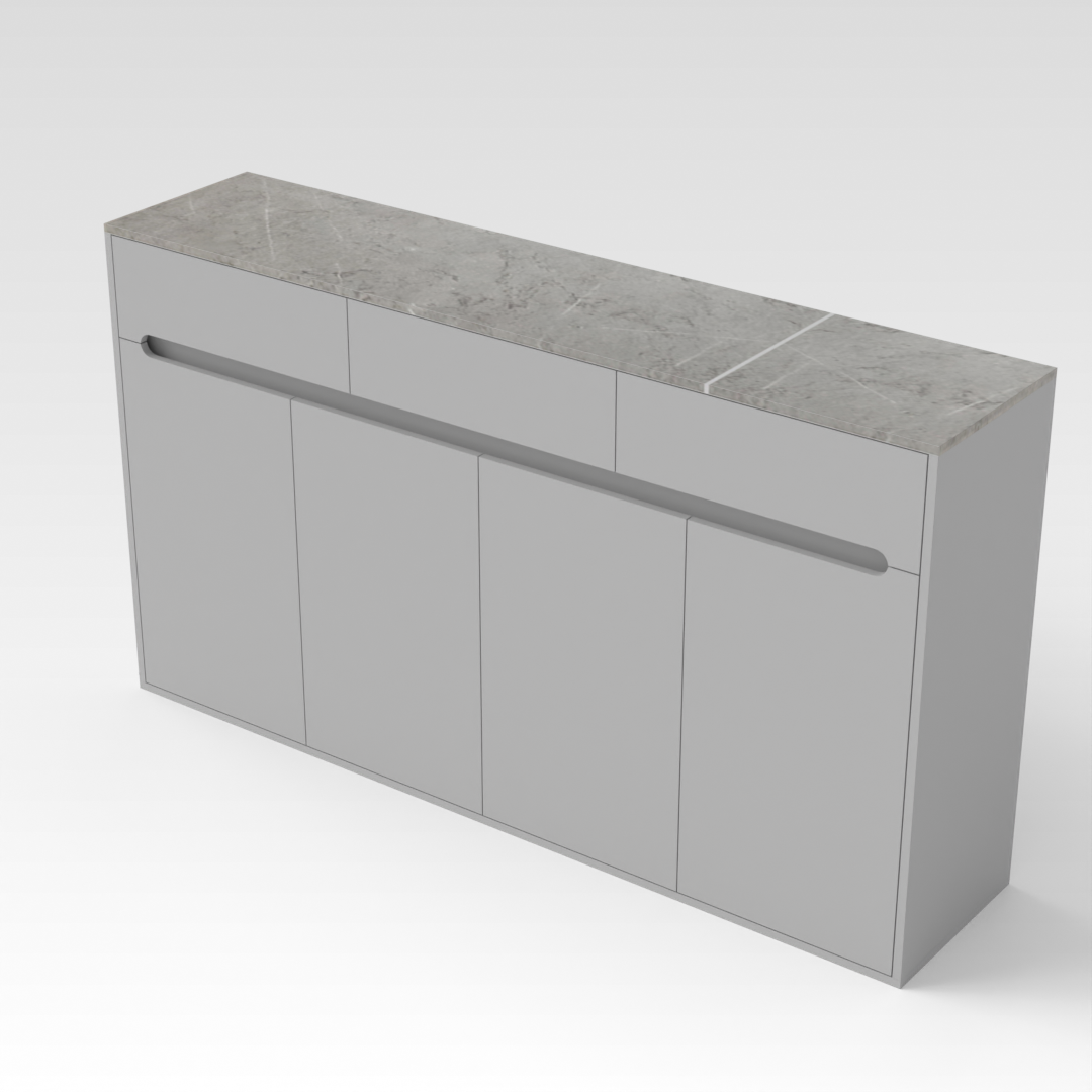 Light Gray Shoe Cabinet