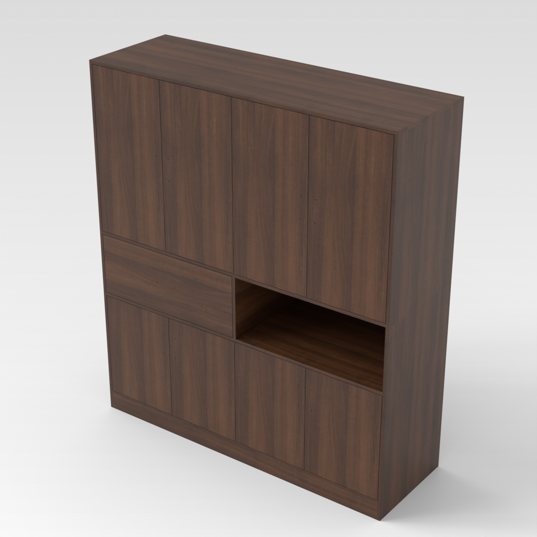 Prairie Oak Wine Cabinet