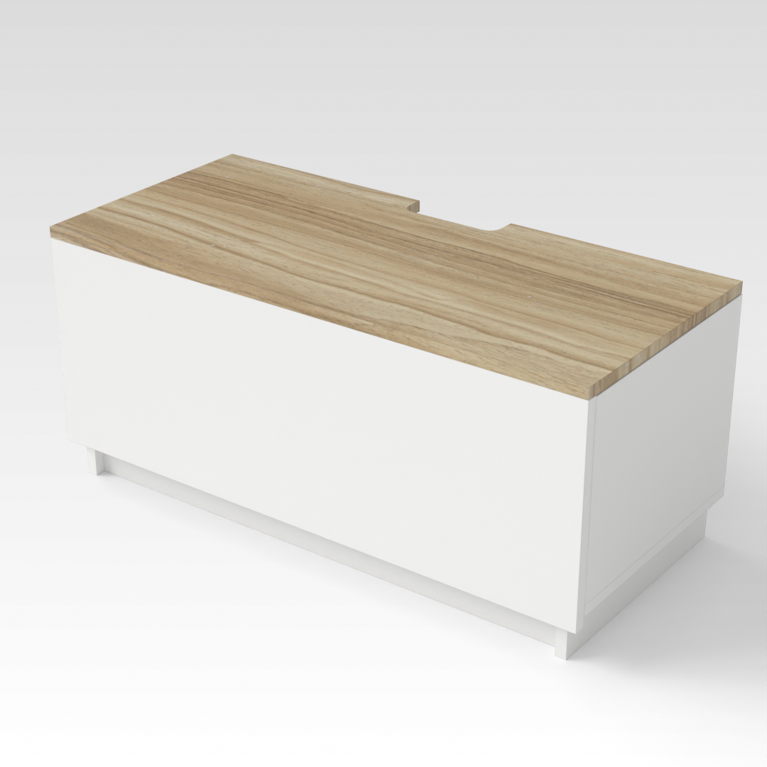 Warm White & Country Oak TV Stand