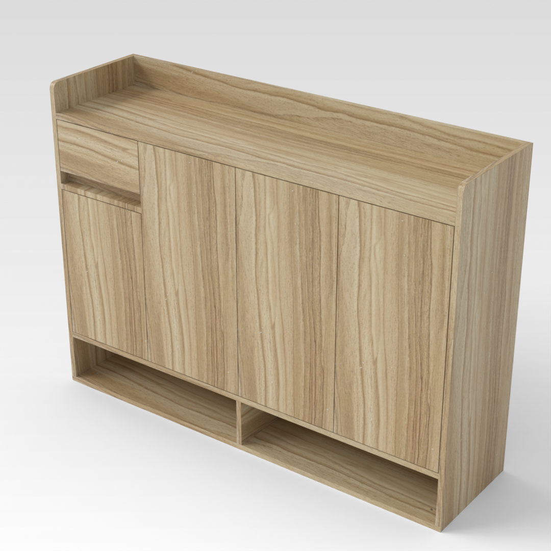 Country Oak Shoe Cabinet