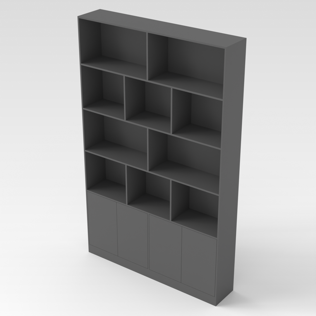 Sky Gray Bookshelf